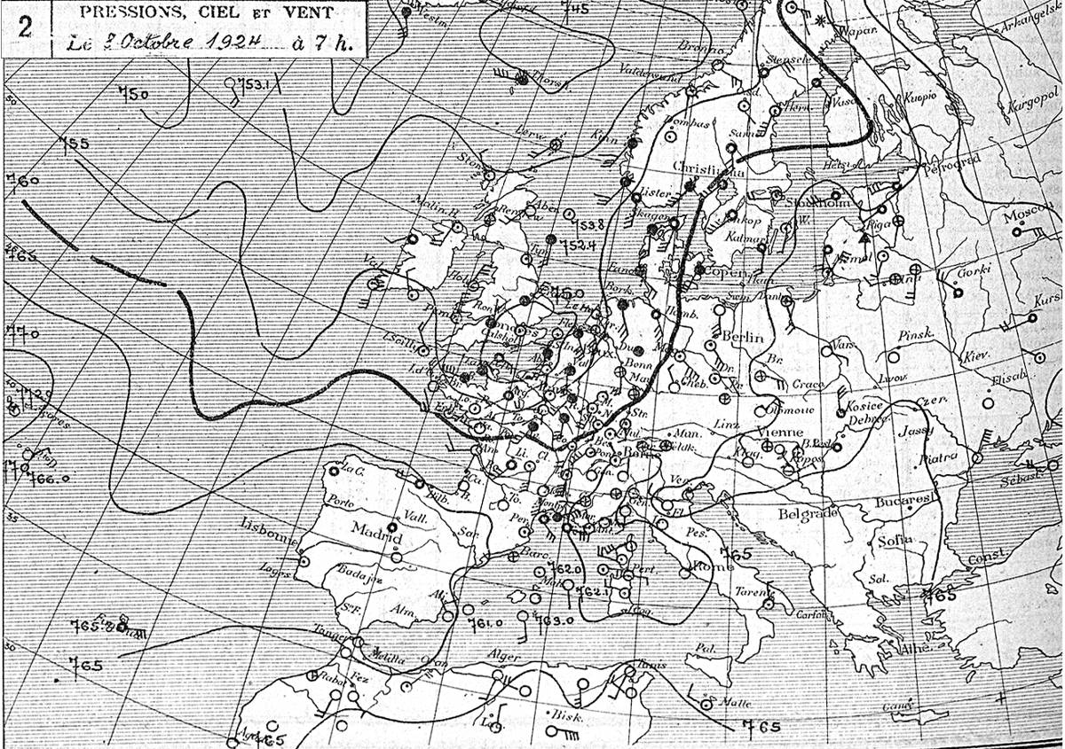 Analyse Surface le 8/10/1924 à 7h